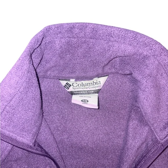 Columbia Purple Kids Full-Zip Fleece Jacket - Picture 4 of 4